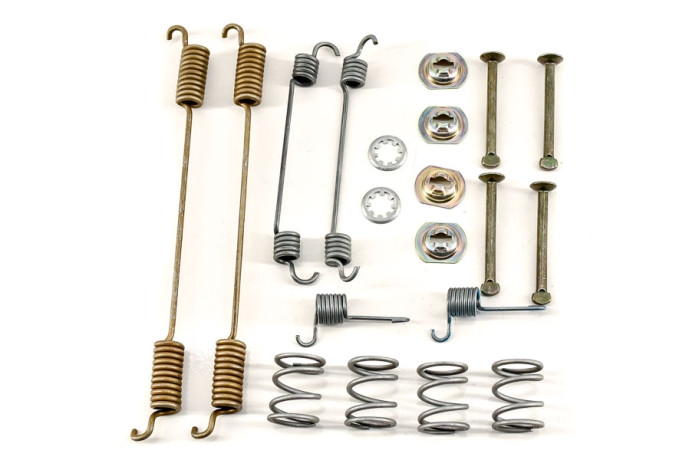 Rear brake shoe spring set