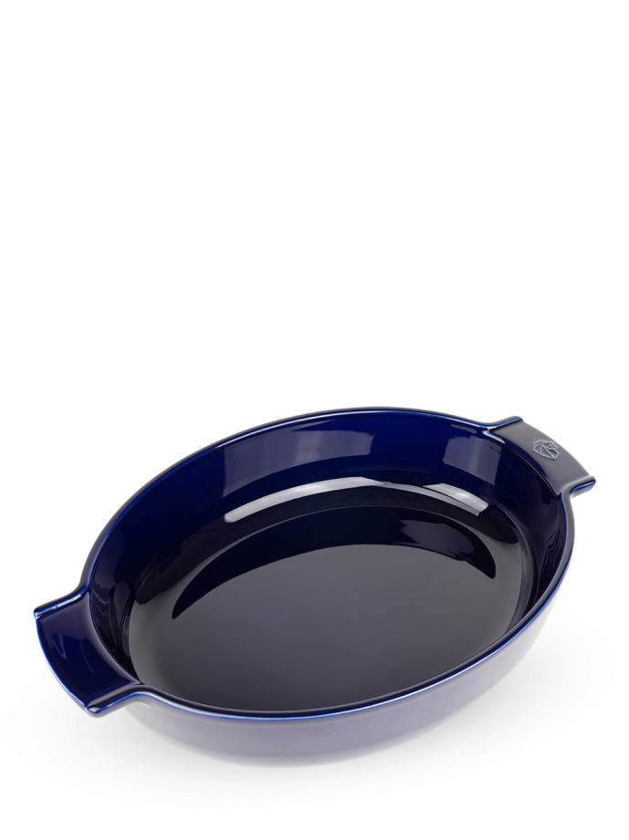 Oval dish 40cm blue