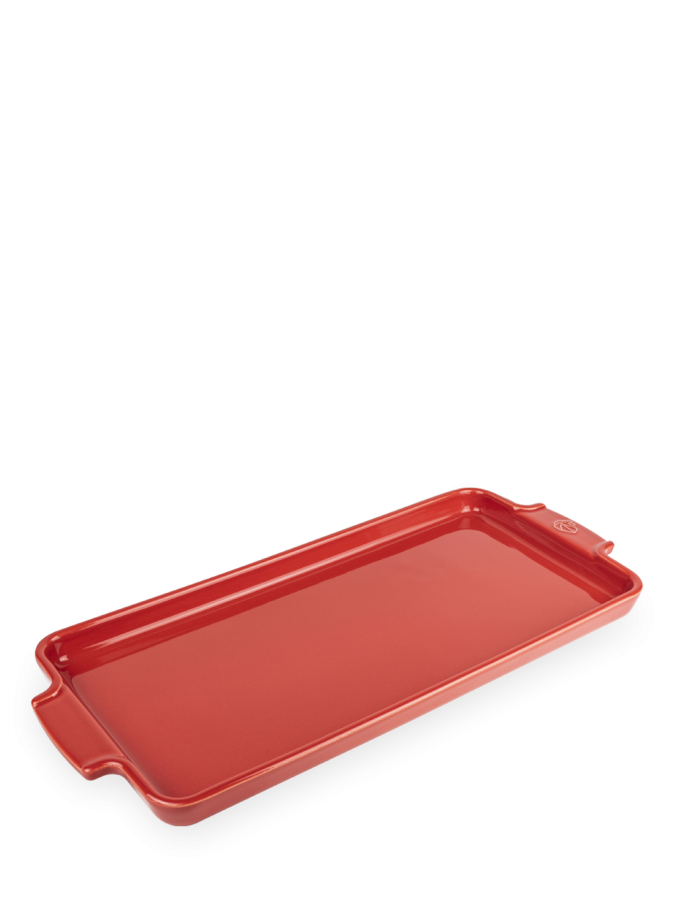 Red mignardise plate 40x17cm