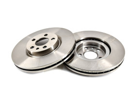 Set of 2 ventilated brake discs