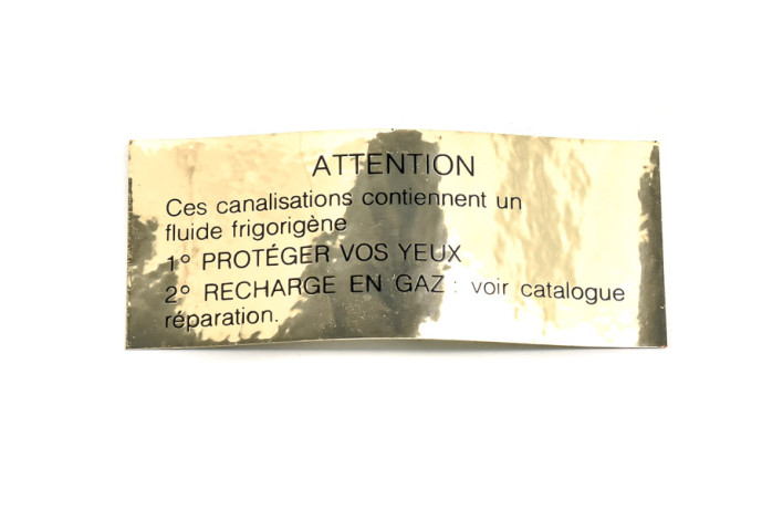Caution label