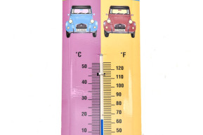 Metal thermometer citroen 2cv 4 colors