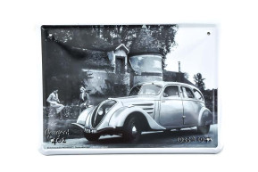 Metal plate 402 black/white - 20 x 15 cm