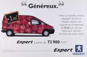 Poster peugeot expert "genereux" 1999
