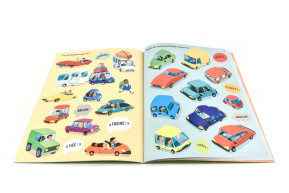 The cars - stickers book in french